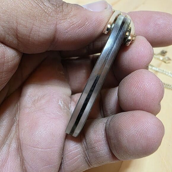 KENDRA SCOTT INEZ GOLD TONE 30 INCH LONG PEDANT NECKLACE IN SAGE MICA - Picture 6 of 9